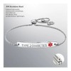 RENYILIN Stainless Steel Box Chain Adjustable Medical Alert Emergency Aid