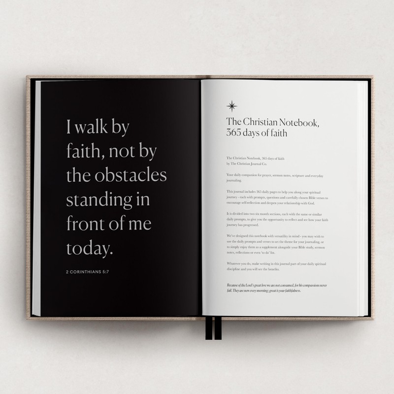 365 Days Of Faith Notebook, Bible Study Notebook For Women