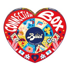 BACI PERUGINA Classico Connection Box Cioccolatini Fondenti ripieni al Gianduia, Scatola Maxi Cuore San Valentino 150g