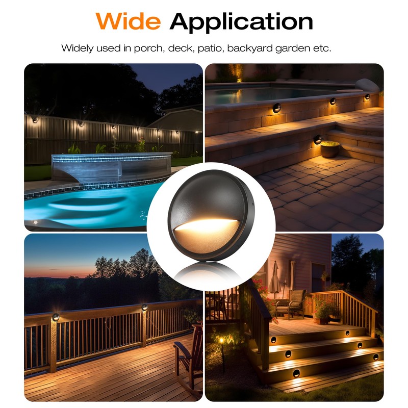 CLOUDY BAY [6 Pack] 3CCT Low Voltage LED Deck Lights