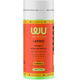 WU Nutrition LATIDO  Omega 3 Aceite de Salmón  Fuente Natural de EPA y DHA  Aceite Puro de Salmón  Suplemento Alimenticio Sin Gluten  Salud del