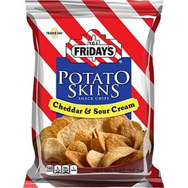 TGI Fridays Cheddar and Sour Cream Potato Skins - 3 oz. bag, 6 per case