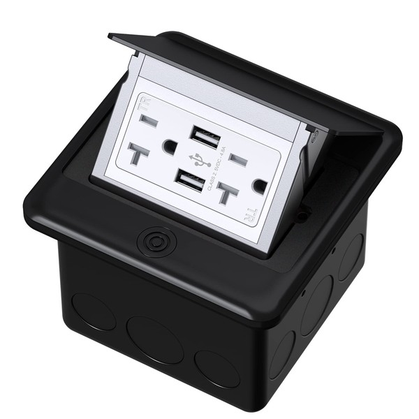 KYHSHJ Professional Pop-up Floor Power Outlet Box with USB 5V/4.8A