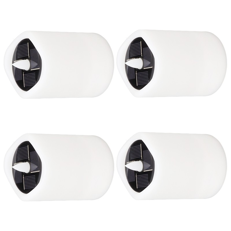 4Pcs Solar Powered LED Candle Light Yellow Flicker Tea Lamp