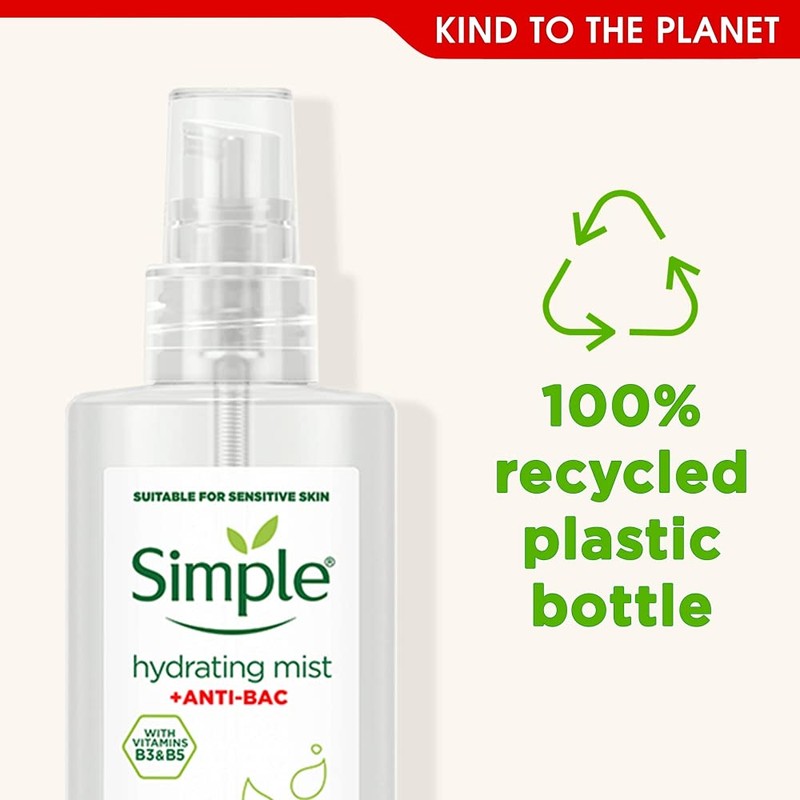 2 Pack of Simple Hydrating Mist + Anti-Bacterial Kind Defence