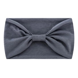 Unbranded  Wide Headband Women Hair  Bow knot Turbans Head Band Make-up Sports Running - Gray