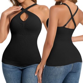 Joyshaper Shapewear Undershirt Women's Shaping Tops Tummy Control Shaping Vest Top Figure Shaping Camisole Compression Tank Top, black, XL