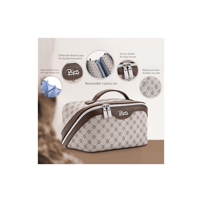 Cosmetic Bag Organizer Travel, Compact Lightweight Accessory for Travel and
