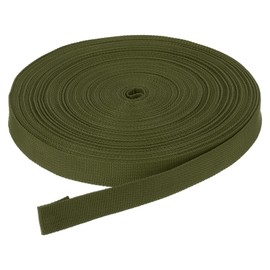 DMiotech 25 Yard 22M x 20mm Breite Nylon-Gurtband Poly Flachgurtband für DIY Handwerk Rucksackgurte, Nähen, Reparatur von Outdoor-Ausrüstung, Armee-Grün