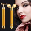 2-IN-1 Face Massager Roller 24k Golden Facial Massager, Electric 3D