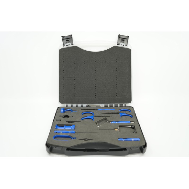 Fly Tying Tool Kit, Comprehensive Set with Case, Scissors, Bobbin,