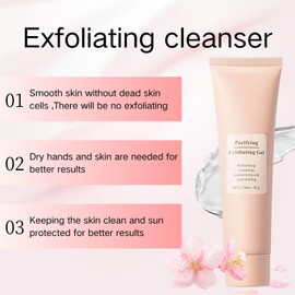 Purifying Exfoliating Face Scrub & Gel Cleanser,Gentle Exfoliating Face Wash for Men/Women,Deep Cleansing Black Head Remover and Moisturizing,Soft Dead Skin,Niacinamide Travel Skincare Gift