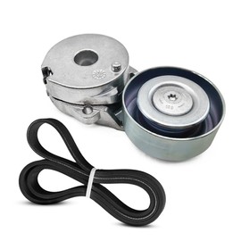 39162 Belt Tensioner Pulley and K060473 Belt Fit for Nissan Versa 2007-2012 Cube 2009-2014 Sentra 2007-2012 NV200 2013-2019 Drive Component Kit Replace 6PK1200 11955JD20A 11955ET00A