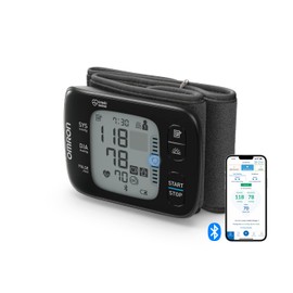 OMRON RS7 Automatic Wrist Blood Pressure Monitor for Home Use or on the Go, Clinically Validated, Including Use on Obese People, Blood Pressure Machine with Free Smartphone App and Positioning Sensor