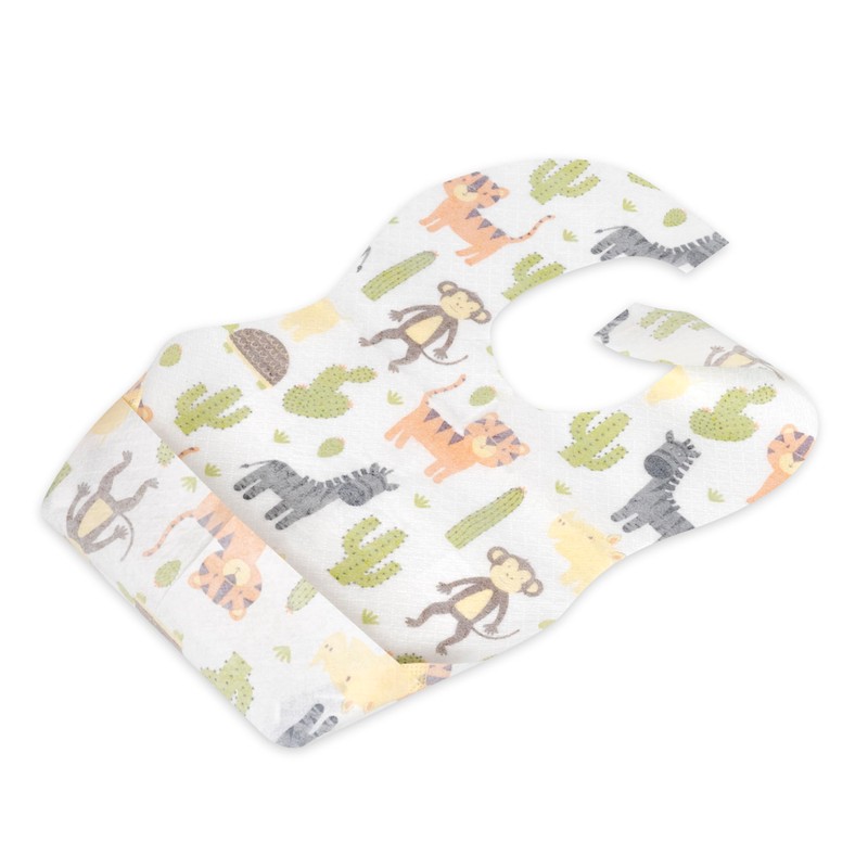 Interbaby Pack of 10 Disposable Baby Bibs, Waterproof, Travel Bibs