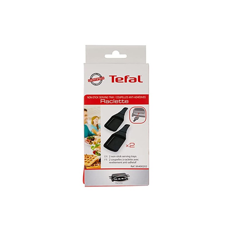 Tefal XA400202 Accessoires pour Raclette Lot de 2 Coupelles Carrées