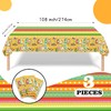 PARSUP 3PCS Cinco de Mayo Disposable Tablecloth Party Supplies, 108