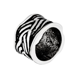 NKlaus Aaron 40499 Hair Jewellery Beard Pearl Celtic Braid 925 Sterling Silver Curl Beads