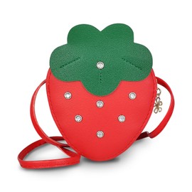 Energather Girls Crossbody Purse Bag, PU Leather Girls Shoulder Bag Girls Crossbody Bags for Girls, Girls Purse for Birthday (red)