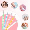 20pcs Nail Brushes, Silicone Fingernail Brush Double Ended Dotting Tool