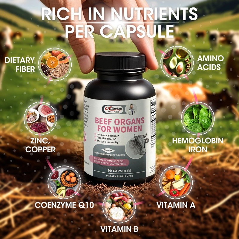 Beef Organ Supplement for Women - Grass Fed Beef Liver