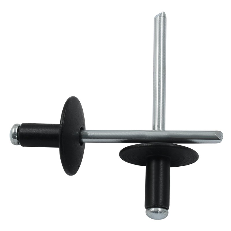 Zorveiio 60 Pcs 3/16" x 1/2" Large Flange Aluminum Blind