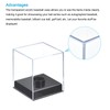 QUARKZMAN Baseball Display Case Acrylic Cube Baseball Storage Box Clear