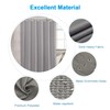 AmazerBath Grey Shower Curtain, Waffle Shower Curtain Gray, Premium Fabric