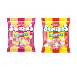 Squashie Drumstick Soft Candy Chews – 2-Pack BUNDLE | Vareity of flavours | Imported from UK – Pick Your Favorite Flavours (Squashie Drumstick Soft Candy Chews – Rhubarb + Original – 2 Pack – Imported from UK)