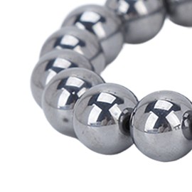 Terahertz Bracelet, Terahertz Stone Bracelet Pendant Necklace Men Women Terahertz Bracelet Fashionable Fatigue Relief Energy Stone Bracelet 9 mm for Lovers Father's Day