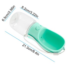 Thyonta Dog Water Bottle Portable Pet Travel Cup with Leak-Proof Design Wide Water Trough for All Pet Sizes Eco-Friendly and Durable for Travel Walking Outdoor Use (Blue)