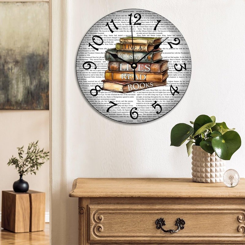 ArogGeld Lived A Thousand Lives Read Books Clock Library Decor