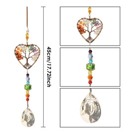 Crystal Sun Catcher for Windows, Healing Crystal Gifts for Womens, Elegant Crystal Sun Catchers, Rainbow Maker Suncatchers, Unique Crystal Gifts for Women, Decorative Window Hanging