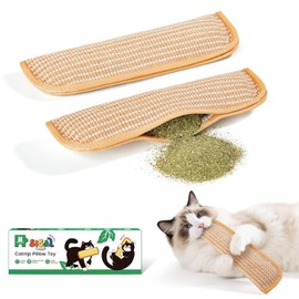 Potaroma Cat Toys Pack of 2 with 6000mg A+ Organic Catnip, Soft Sisal Material Indoor Kitten Scratching and Kicker Toys, Drives Bored Cats Crazy with Fun Interactive Chew