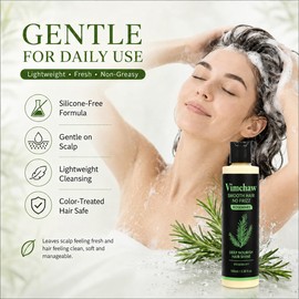 Rosemary Hair Growth Shampoo for Thinning Hair, Anti-Breakage Shampoo with Hydrolyzed Keratin for Fuller, Thicker-Looking Hair, Silicone-Free Strengthening Care for Women and Men (2)