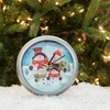 Mark Feldstein & Associates Snowman Family Winter Wonderland Round Silvertone