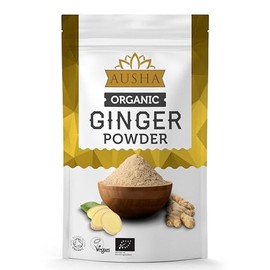AUSHA Ausha Organic GINGER POWDER 100g - 1* GREAT TASTE AWARD 2023 - Cooking, Anti Inflammatory, Immunity, Digestion - Use in Ginger Shot, Ginger Tea. Ground Ginger Root
