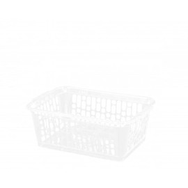 6 Pieces Plastic Handy Storage Basket | Clear Organiser Storage Baskets for Kitchen, Cupboard, Office, Bathroom, School, Home Storage Boxes Baskets - Medium Size