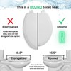 Centoco Black Round Toilet Seat, Residential, Top Mount Plastic Hinge,