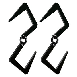 Jeebel Camp Lantern Hooks, Set of 2, Lantern Hangers, S Hooks, Carbon Steel, Bonfire Hanger Hooks, Outdoor Camping Supplies