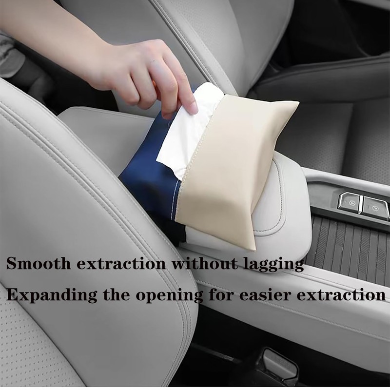 Car Tissue Box, Premium Feel Pana Leather, car use Suction
