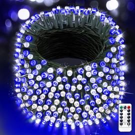 XURISEN 403FT Christmas Lights, 1000 LED Super Long String Lights 8 Modes & Memory Timer Plug in Twinkle Fairy Lights Decor for Home Xmas Party Wedding