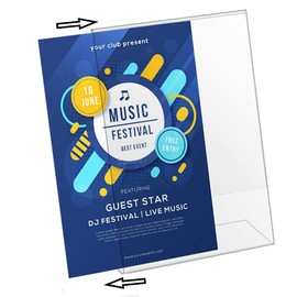 4 Pieces L Stand, Table Stand, Crystal Clear Acrylic, A5 L Shape Clear Acrylic Counter, Drawing Display, Acrylic Poster for Restaurant, Shop, Hotel, Office, Exhibition