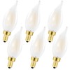 Dimmable E12 Chandelier Light Bulbs 60 Watt, Frosted Candelabra LED