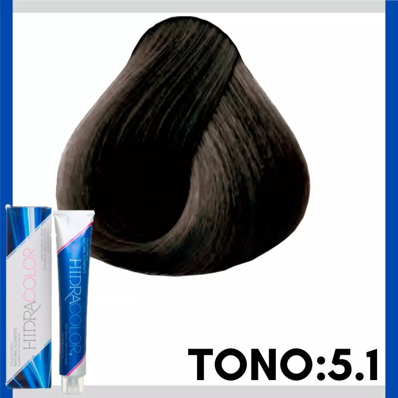 Hidracolor Tinte Tono 5.1 Castaño Claro Cenizo Tubo 90g