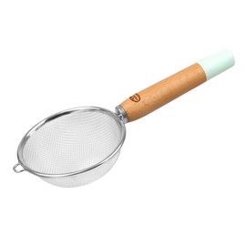 Dr. Oetker 4617 Retro Sieve with Wooden Handle, 10 x 24 cm Stainless Steel Silver/Brown, 10 x 10 x 18 cm