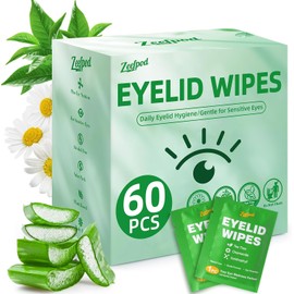 60 Toallitas Limpiadoras De Párpados Con Aceite De Árbol De Té – Toallitas Individuales Para La Limpieza De Párpados, Calmantes Para Ojos Sensibles, Mantienen Los Párpados Hidratados.