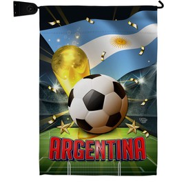Ornament Collection World Cup Argentina Garden Flag Set Mailbox Hanger Sports Soccer Game Goal Ball Football Entertainment Activity Physical House Banner Small Yard Gift Double-Sided, Made in USA