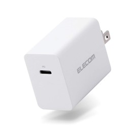 Elecom ACDC-PD0630WH AC Charger, AC Adapter, USB PD, 30W Output, Type C x 1, GaN (Gallium Nitride), White
