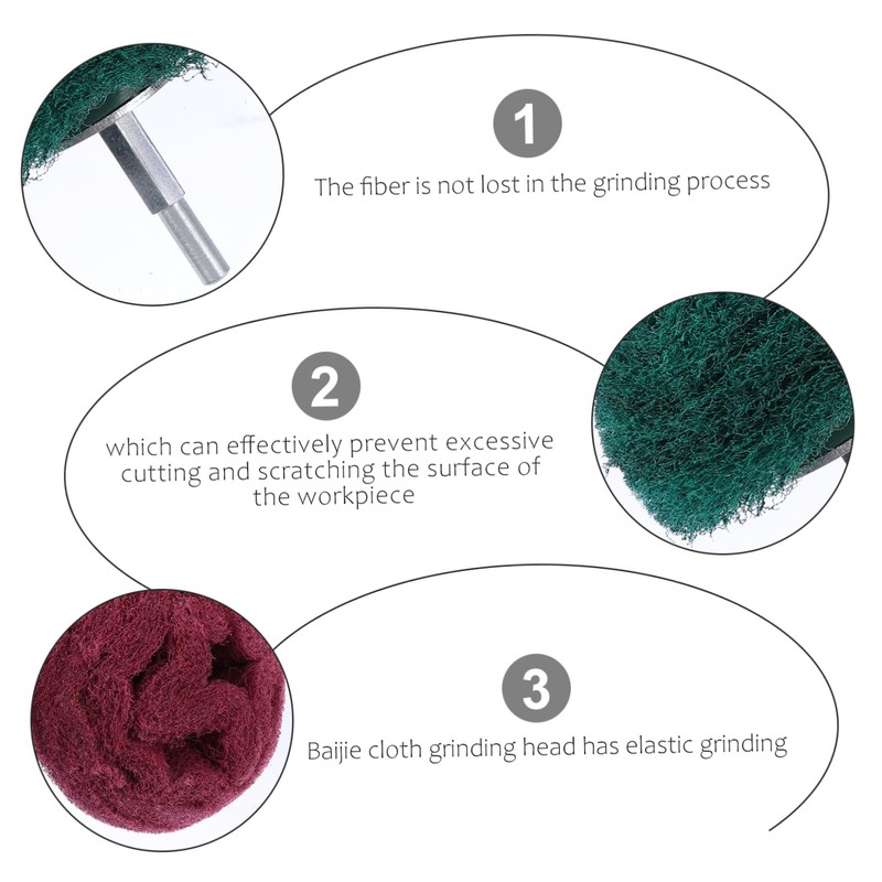 ULTECHNOVO 6pcs Abrasive Polishing Wheel for Rotary Tools Buffing Pads